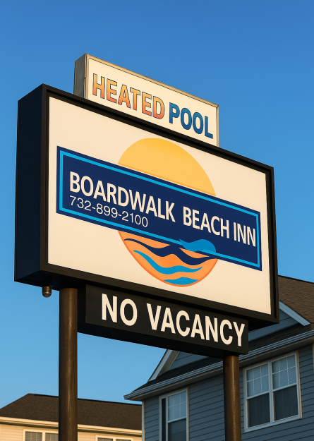 Boardwalk Beach Inn Street Sign