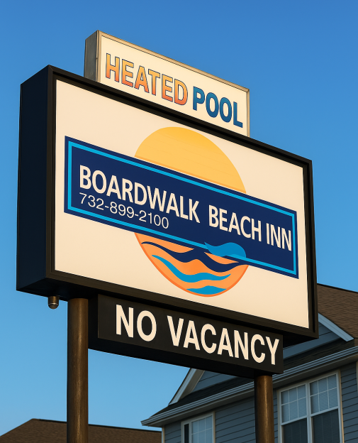Boardwalk Beach Inn Street Sign