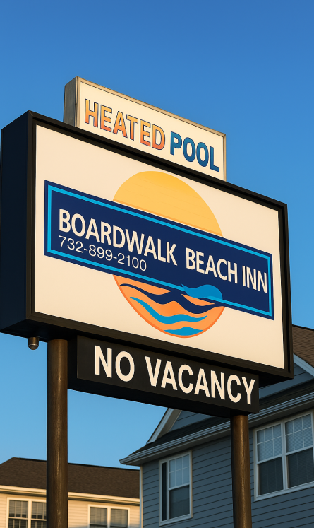 Boardwalk Beach Inn Street Sign